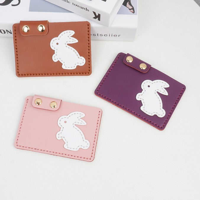 DIY Leather Bunny Wallet Kit – Handmade Colorful Leather Craft Wallet Set for Beginners