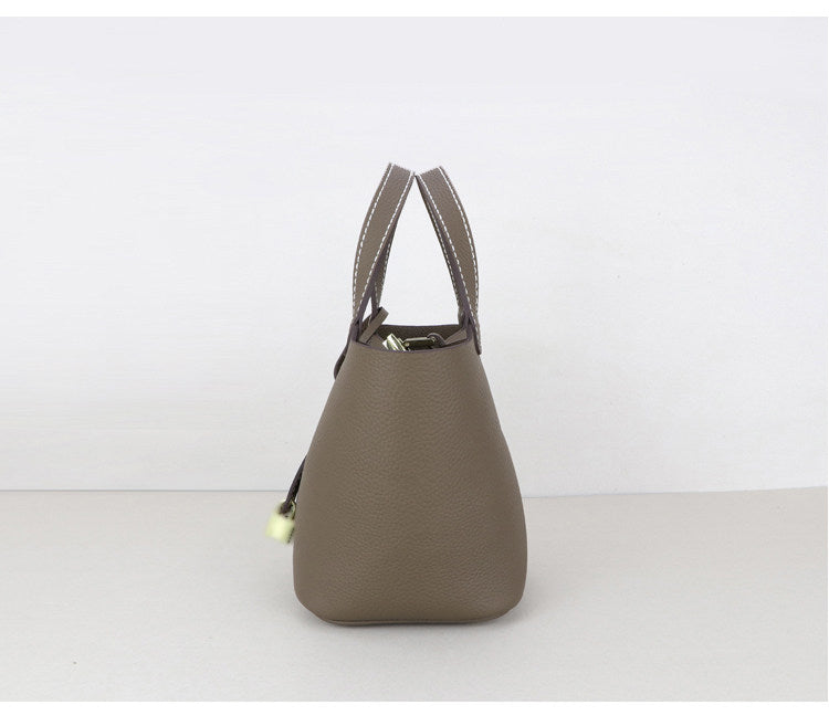 DIY Leather Bucket Bag Kit for Beginners – Genuine Leather Handbag Making Set with Video Tutorial & Complete Materials