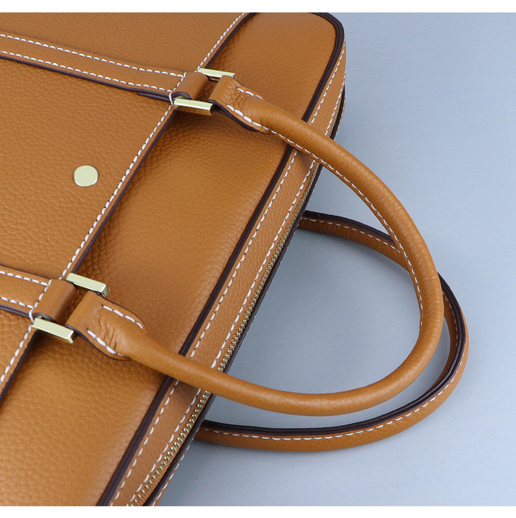 DIY Men's Full-Grain Leather Tote Bag Kit – Handmade Leather Shoulder & Crossbody Bag