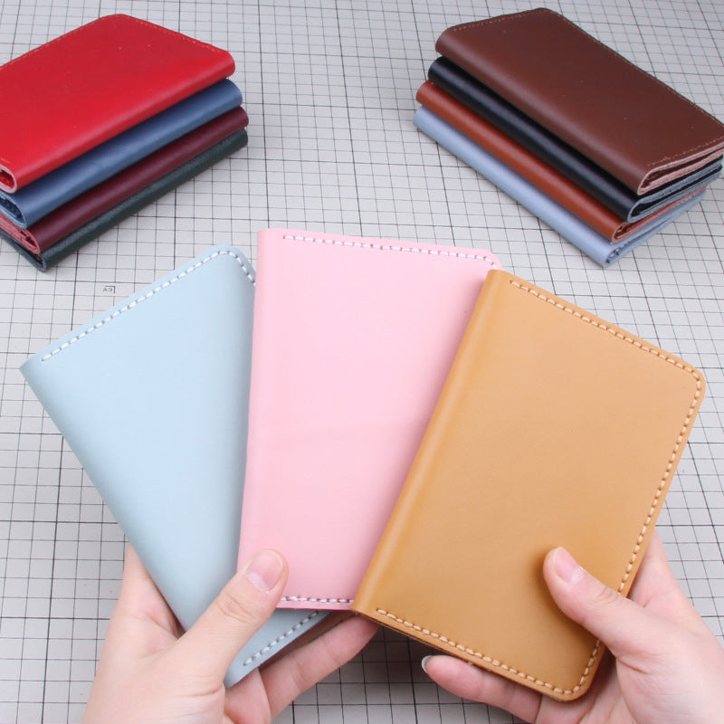DIY Genuine Leather Passport Wallet Kit – Handmade Multifunction Travel Wallet Craft Kit for Beginners with Video Tutorial
