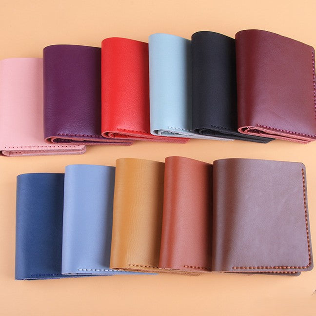 DIY Leather Wallet Kit for Beginners | Handmade Vertical Bi-Fold Cowhide Wallet Craft Set with Video Tutorial