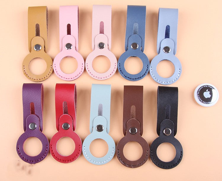 DIY Leather AirTag Holder Kit | Beginner-Friendly Cowhide Keychain Case Craft Set with Video Tutorial