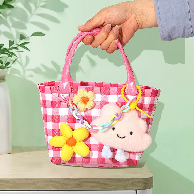 DIY Colorful Woven Tote Bag Kit for Mother’s Day | Handmade Handbag Craft Set with Pre-Cut Materials & Video Tutorial | Beginner Friendly Gift Bag