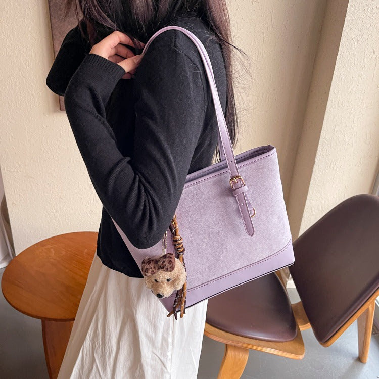 DIY PU Leather Tote Bag Kit for Beginners – Pre-Cut & Pre-Punched Handbag Sewing Kit with Video Tutorial, Crossbody & Shoulder Bag Craft Set