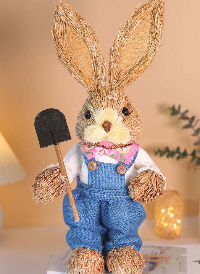 DIY Straw Bunny Craft Kit | Handmade Woven Rabbit Family Set | Spring Easter Home Decor & Mother’s Day Creative Gift