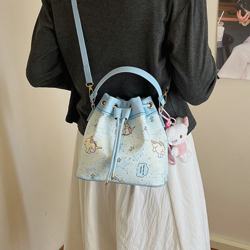 DIY Drawstring Bucket Bag Kit for Beginners – Cute PU Leather Crossbody Purse Making Set with Video Tutorial