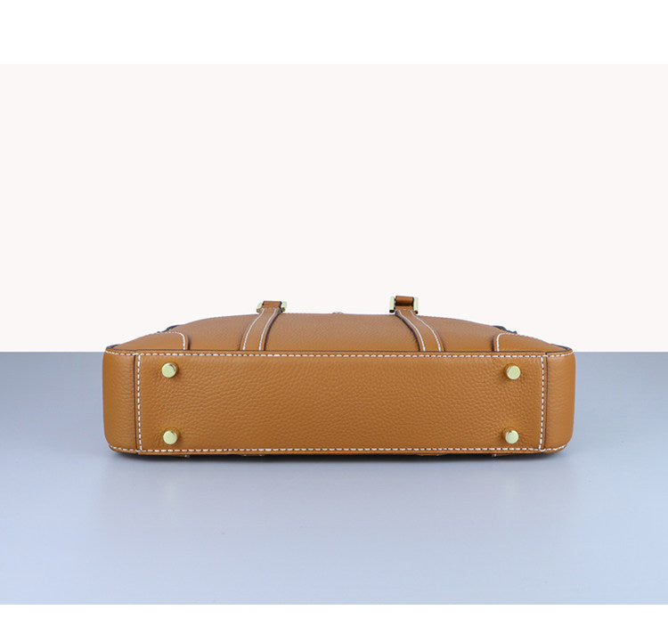 DIY Men's Full-Grain Leather Tote Bag Kit – Handmade Leather Shoulder & Crossbody Bag