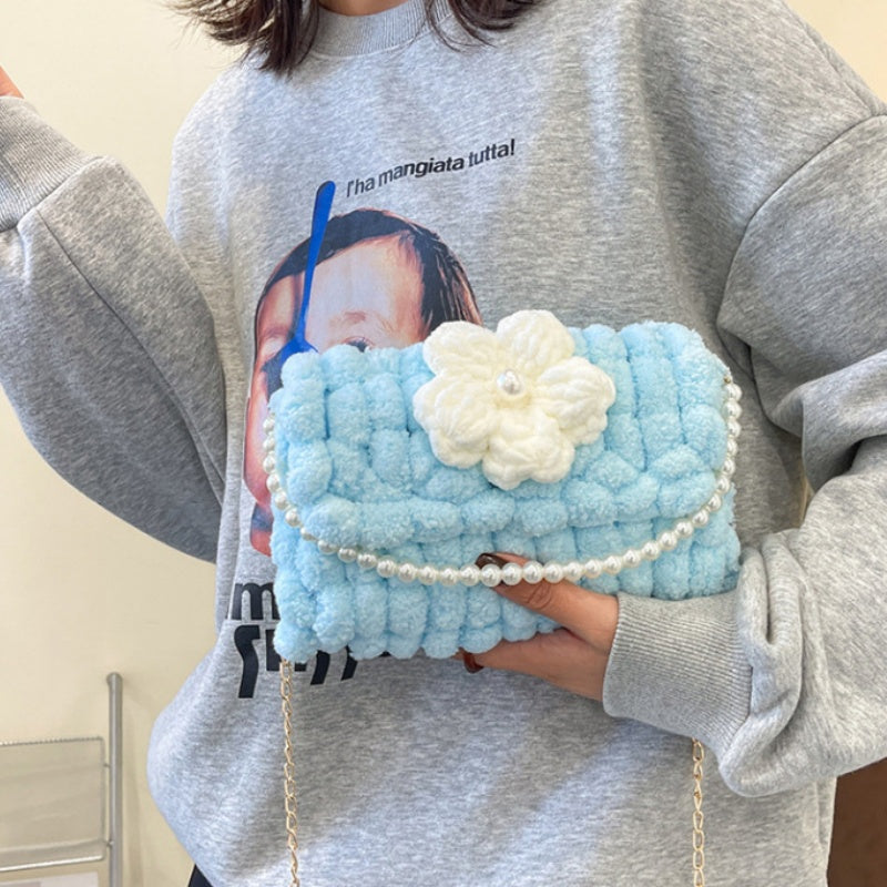 DIY Crochet Shoulder Bag Kit for Beginners – Handmade Yarn Crossbody Purse with Video Tutorial