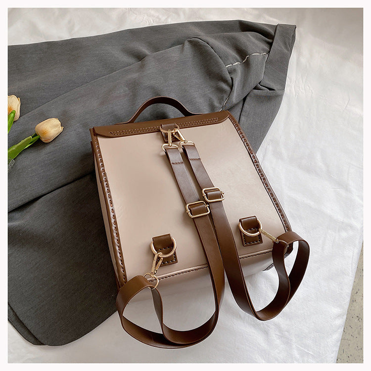 DIY PU Leather Tote Bag Kit for Beginners – Pre-Cut Hand Sewing Handbag with Video Tutorial, White/Khaki/Black