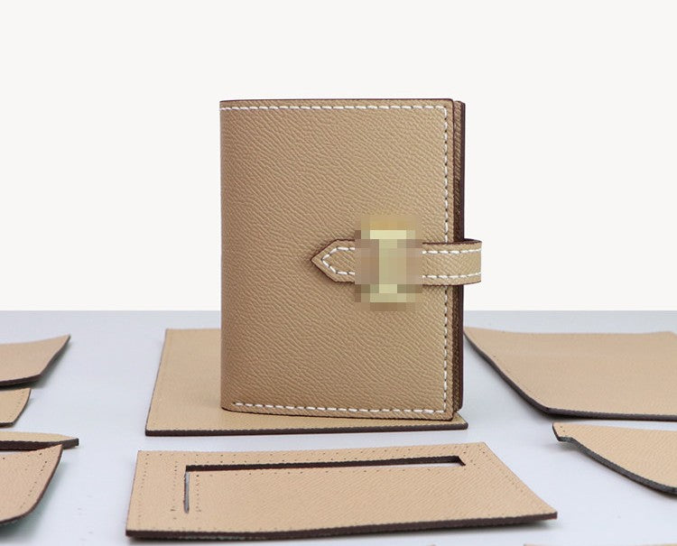 DIY Women's Leather Wallet Kit – Full-Grain Leather Card Holder & Coin Purse Making Kit