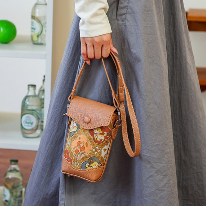 DIY Phone Crossbody Bag Kit – Beginner PU Leather Sewing Kit for Women