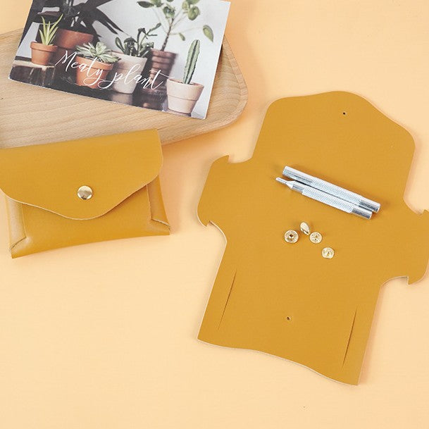 DIY Leather Card Holder Kit | Beginner Friendly Cowhide Wallet Craft Set with Video Tutorial