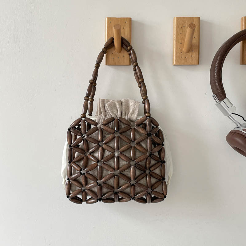 DIY Wooden Beaded Handbag Kit | Beginner-Friendly Handmade Shoulder Bag Craft Set with Video Tutorial