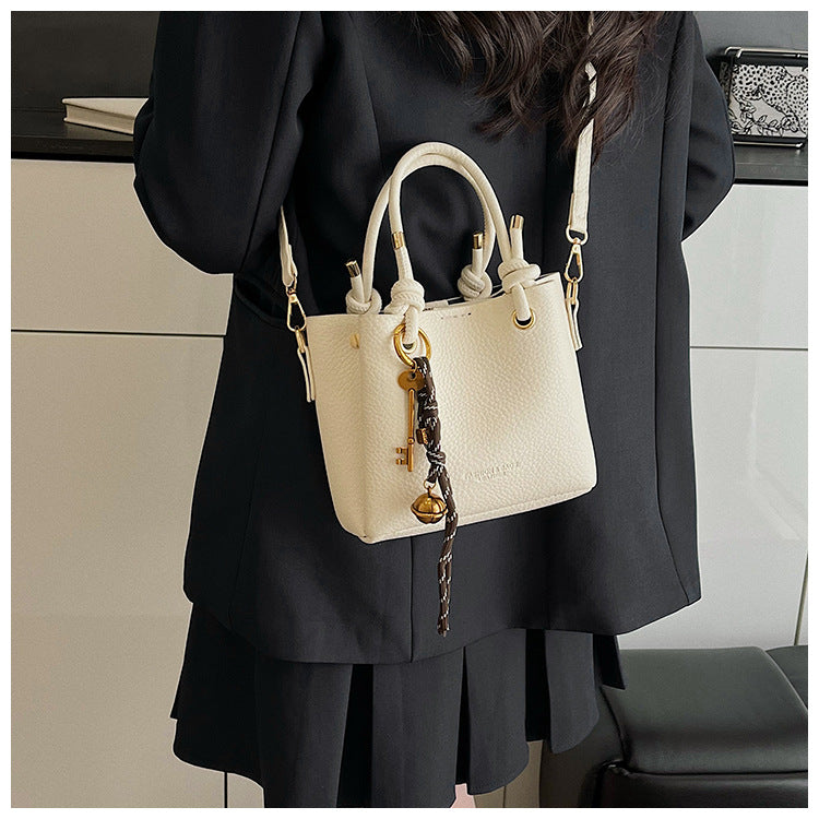 DIY PU Leather Handbag Kit for Beginners – Pre-Cut Sewing Craft Bag with Video Tutorial, Shoulder Crossbody Tote Purse Gift Kit