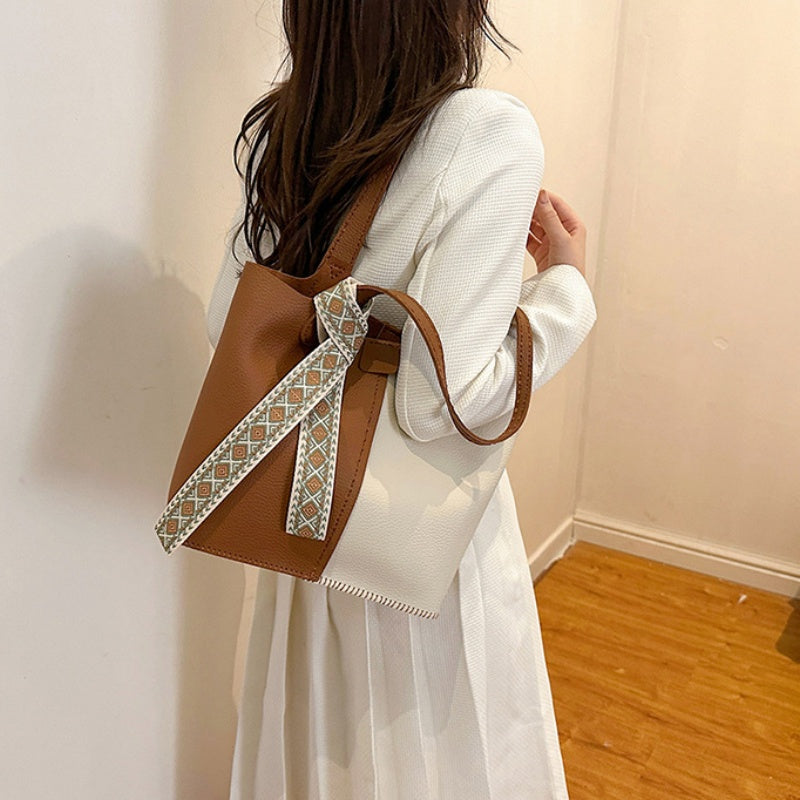 DIY Handmade PU Leather Tote Bag Kit – Beginner-Friendly Craft Set with Pre-Cut Materials & Video Tutorial | Large Capacity Shoulder & Hand Carry Bag