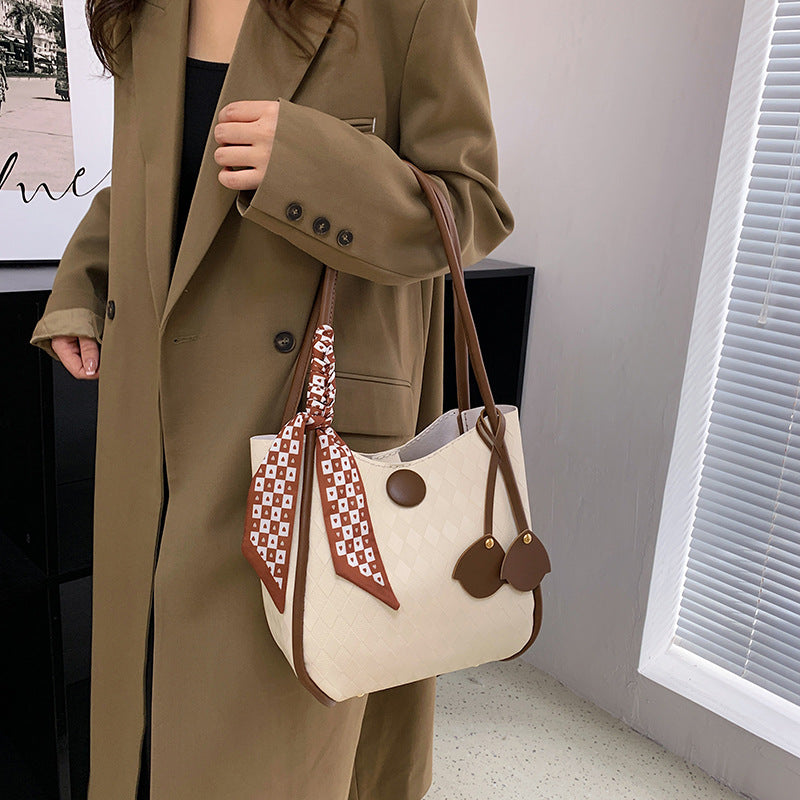 DIY PU Leather Tote Bag Kit for Beginners – Pre-Cut Handbag Sewing Craft Set with Video Tutorial & Complete Materials