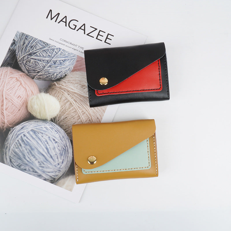 DIY Leather Coin Purse & Card Holder Kit for Beginners – Handmade Cowhide Wallet with Video Tutorial & Complete Sewing Kit