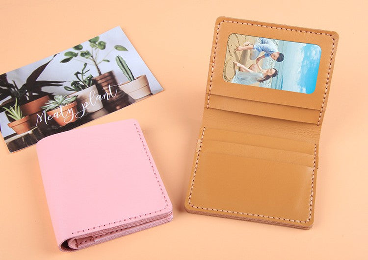 DIY Leather Wallet Kit for Beginners | Handmade Vertical Bi-Fold Cowhide Wallet Craft Set with Video Tutorial