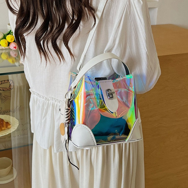 DIY Transparent Cherry Print PVC Handbag Kit | Cute Sweet Crossbody Purse Craft Set with Video Tutorial