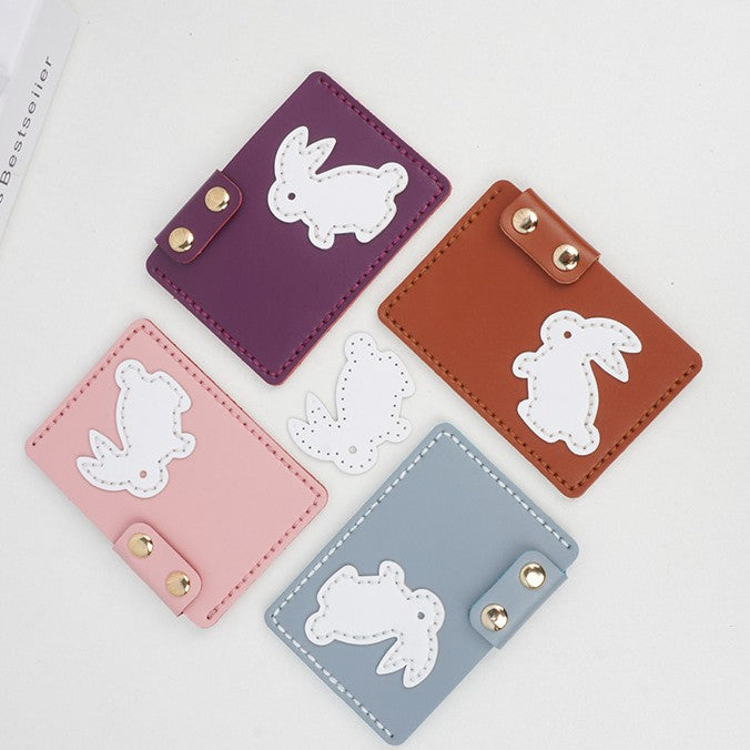 DIY Leather Bunny Wallet Kit – Handmade Colorful Leather Craft Wallet Set for Beginners