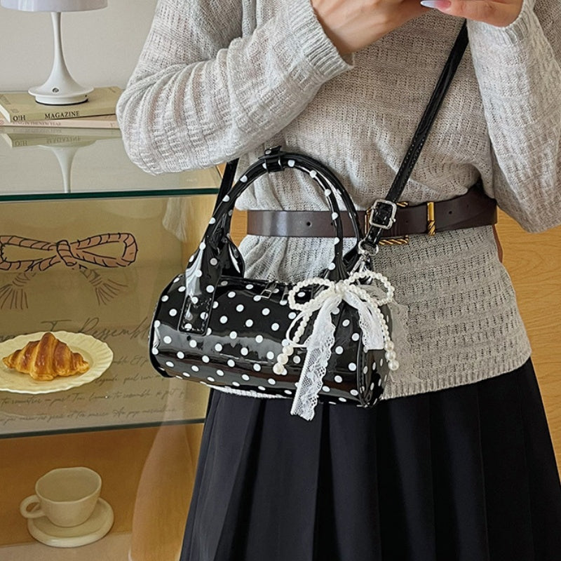 DIY Polka Dot PU Leather Handbag Kit | Beginner-Friendly Mini Tote & Crossbody Purse Craft Set with Video Tutorial