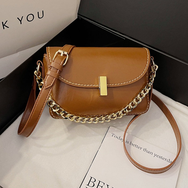 DIY PU Leather Crossbody Bag Kit – Handmade Mini Shoulder Bag Craft Kit for Beginners with Video Tutorial (Top Handle Purse)