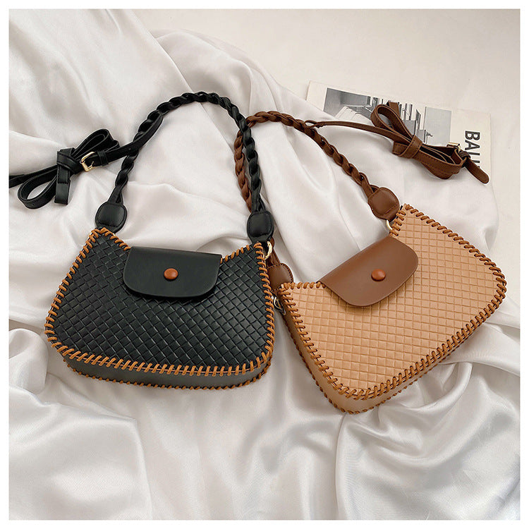 DIY PU Leather Handbag Kit for Beginners – Pre-Cut & Pre-Punched Sewing Craft Bag Set with Video Tutorial, Adjustable Strap, Handmade Gift