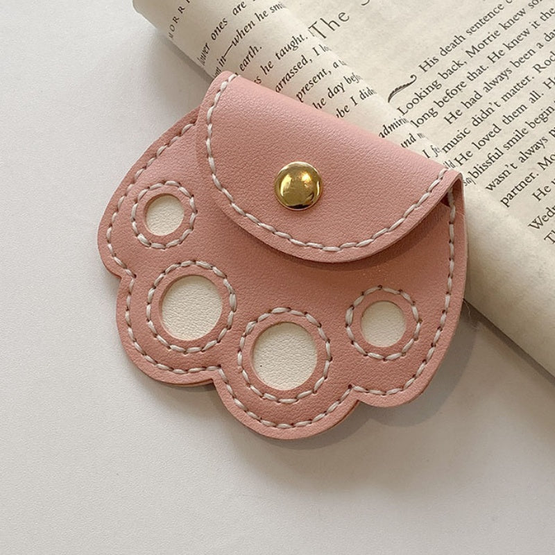 DIY Cat Paw Coin Purse Kit – Handmade PU Leather Mini Pouch & Bag Charm Craft Kit for Beginners with Video Tutorial