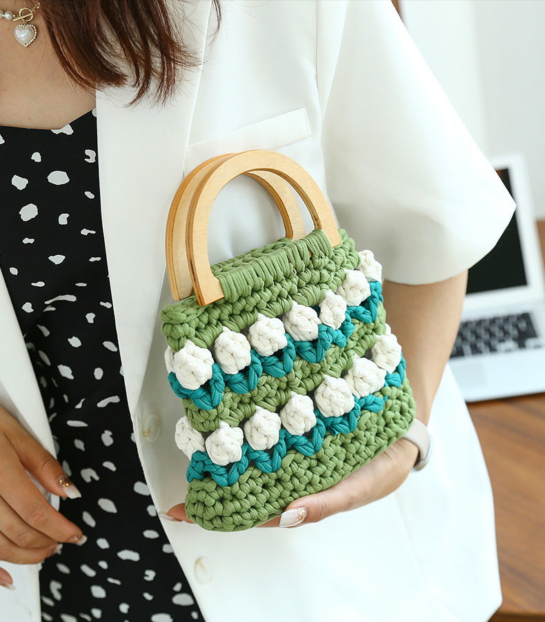 DIY Mini Tote Bag Sewing Kit – Handmade Fabric Handbag Craft Set for Beginners with Video Tutorial