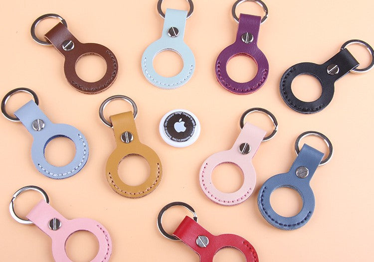DIY Leather AirTag Holder Kit | Beginner-Friendly Cowhide Keychain Case Craft Set with Video Tutorial