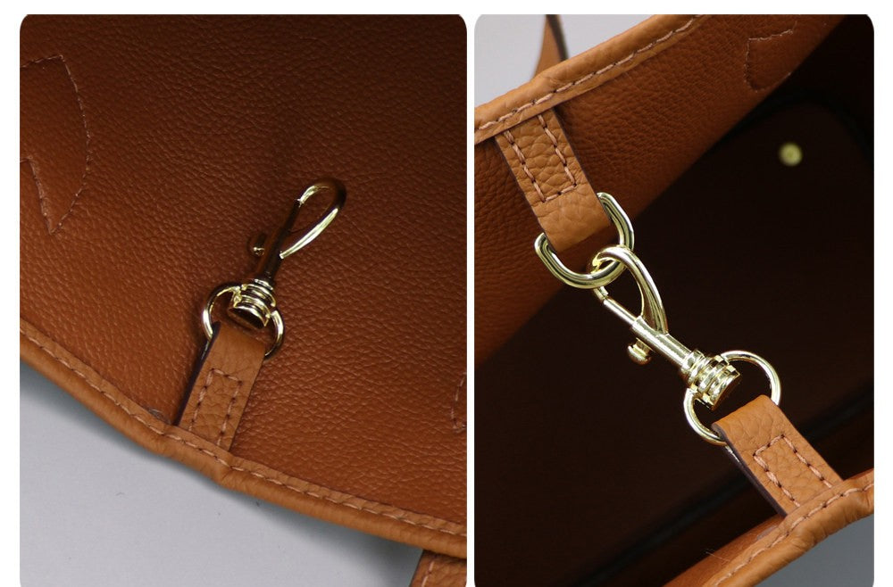DIY Leather Tote Bag Kit – Beginner Large Cowhide Work & Shoulder Bag