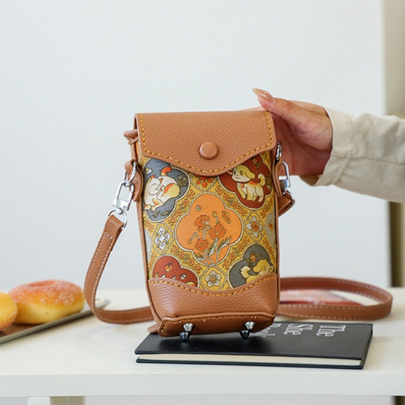DIY Phone Crossbody Bag Kit – Beginner PU Leather Sewing Kit for Women