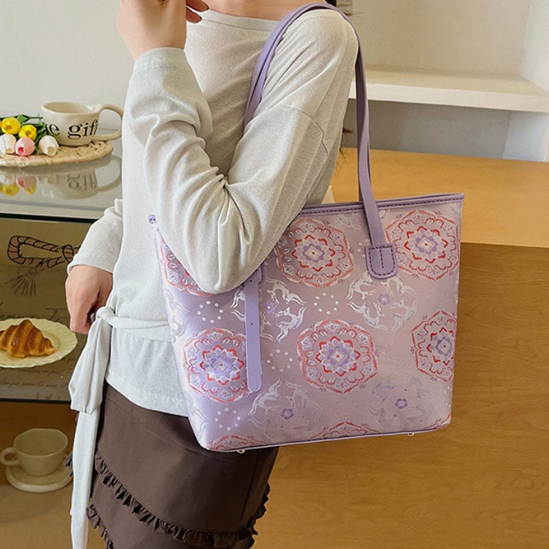 DIY PU Tote Bag Kit – Handmade Large Shoulder Handbag Craft Set for Beginners with Video Tutorial