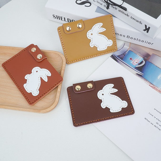 DIY Leather Bunny Wallet Kit – Handmade Colorful Leather Craft Wallet Set for Beginners