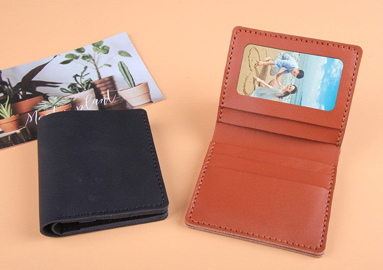 DIY Leather Wallet Kit for Beginners | Handmade Vertical Bi-Fold Cowhide Wallet Craft Set with Video Tutorial