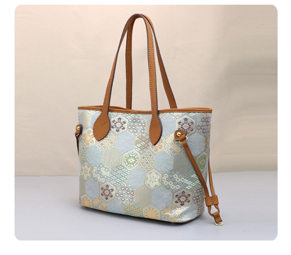 DIY Leather Tote Bag Kit – Beginner Large Cowhide Work & Shoulder Bag
