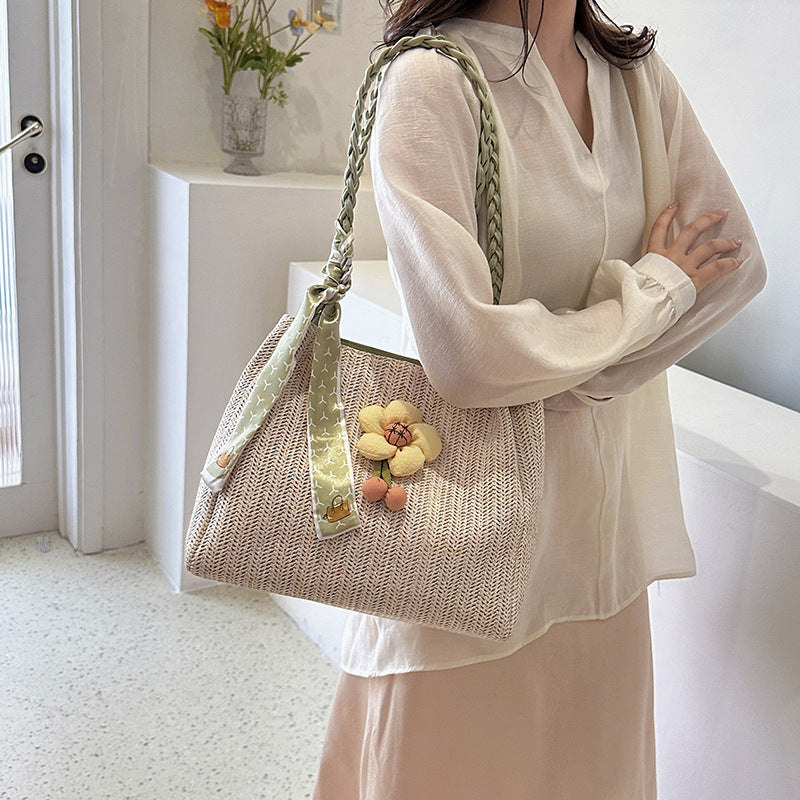 DIY PU Leather Tote Bag Kit for Beginners – Handmade Shoulder Bag Craft Set with Video Tutorial & Pre-Cut Materials