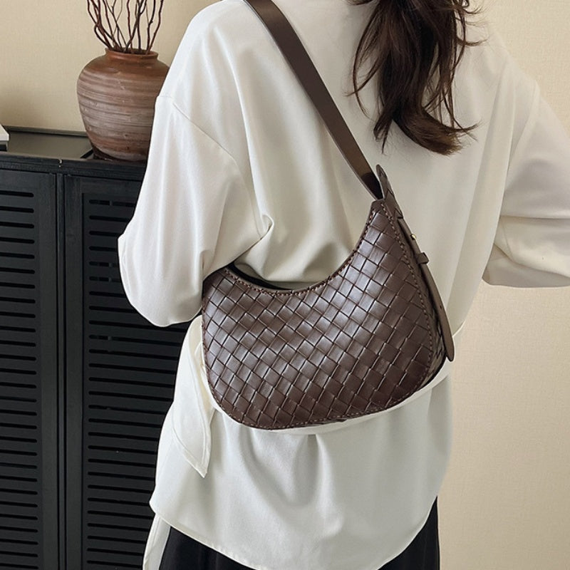 DIY PU Leather Handbag Kit for Beginners – Pre-Cut & Pre-Punched Handbag Sewing Kit with Video Tutorial, Elegant Crossbody Shoulder Bag Craft Set