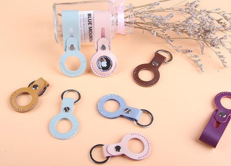DIY Leather AirTag Holder Kit | Beginner-Friendly Cowhide Keychain Case Craft Set with Video Tutorial