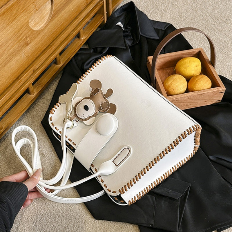 DIY Handcrafted PU Leather Handbag Kit – Beginner Sewing Set with Pre-Cut Materials & Video Tutorial | Crossbody / Shoulder / Top Handle Bag