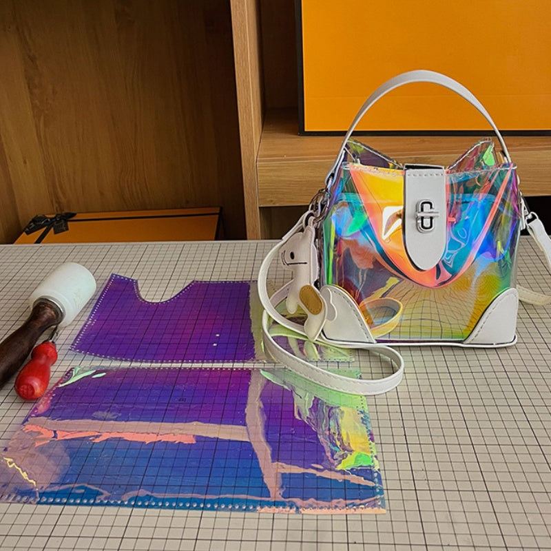 DIY Transparent Cherry Print PVC Handbag Kit | Cute Sweet Crossbody Purse Craft Set with Video Tutorial
