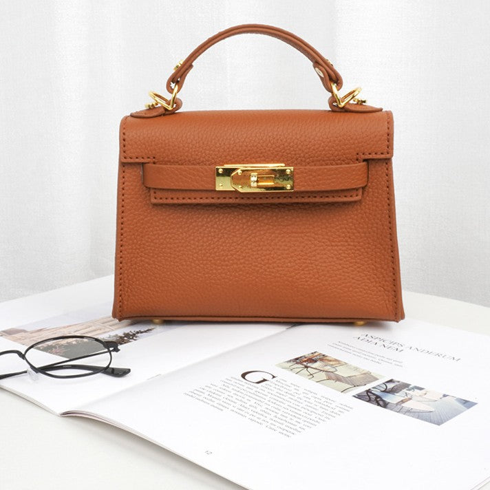 DIY Leather Handbag Kit | Beginner-Friendly Genuine Cowhide Handheld & Shoulder Bag Craft Set with Video Tutorial