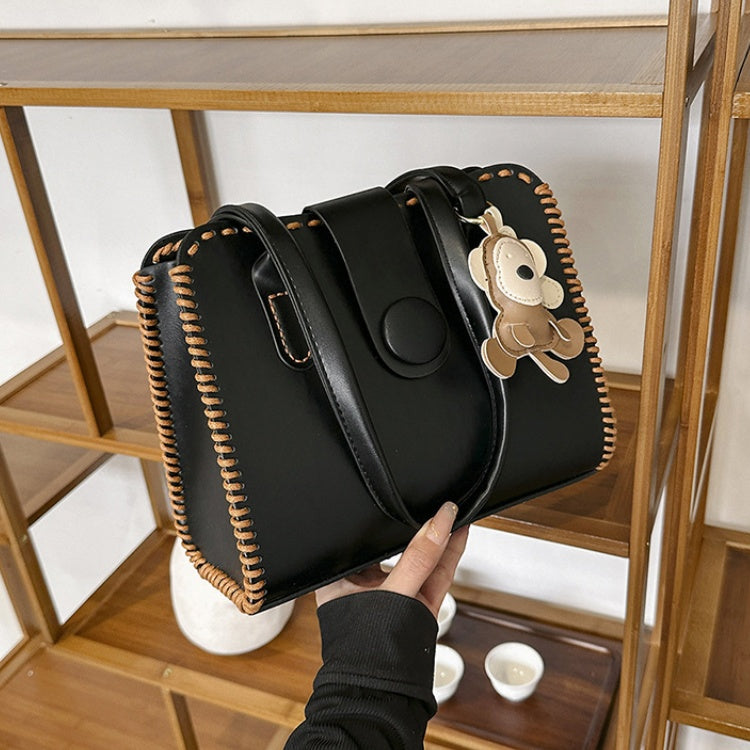 DIY PU Leather Handbag Kit for Beginners – Pre-Cut Sewing Craft Set with Video Tutorial, Elegant Crossbody Shoulder & Handheld Bag DIY Kit