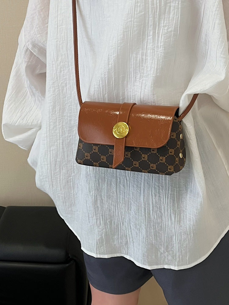DIY PU Leather Crossbody Bag Kit for Beginners – Pre-Cut Purse Sewing Craft Kit with Video Tutorial, Handmade Shoulder Bag Gift for Women