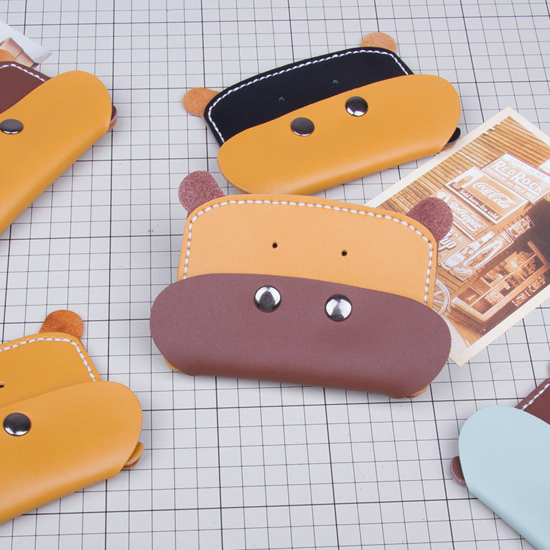 DIY Leather Card Holder Kit for Beginners – Handmade Waxed Leather Card Wallet with Video Tutorial & Complete Craft Set