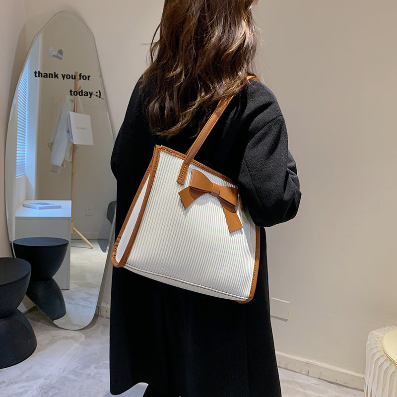 DIY Large PU Leather Handbag Kit for Beginners – Handmade Shoulder Tote Sewing Kit with Video Tutorial & Complete Materials