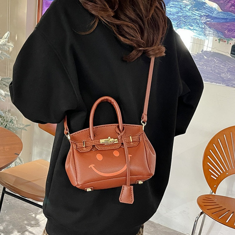 DIY PU Leather Handbag Kit for Beginners – Pre-Cut Crossbody & Handheld Sewing Kit with Video Tutorial, Elegant Small Tote Craft Set