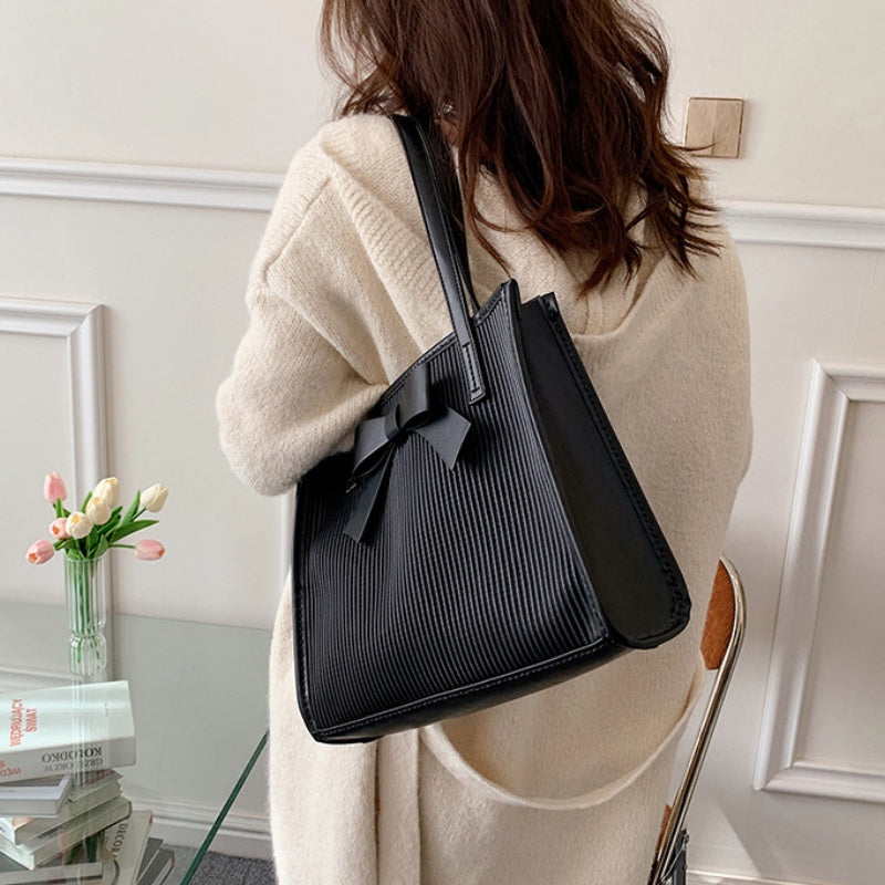 DIY Handmade PU Leather Tote Bag Kit – Beginner-Friendly Sewing Set with Pre-Cut Materials &amp; Step-by-Step Video Tutorial | Shoulder &amp; Hand Carry Large Capacity Bag