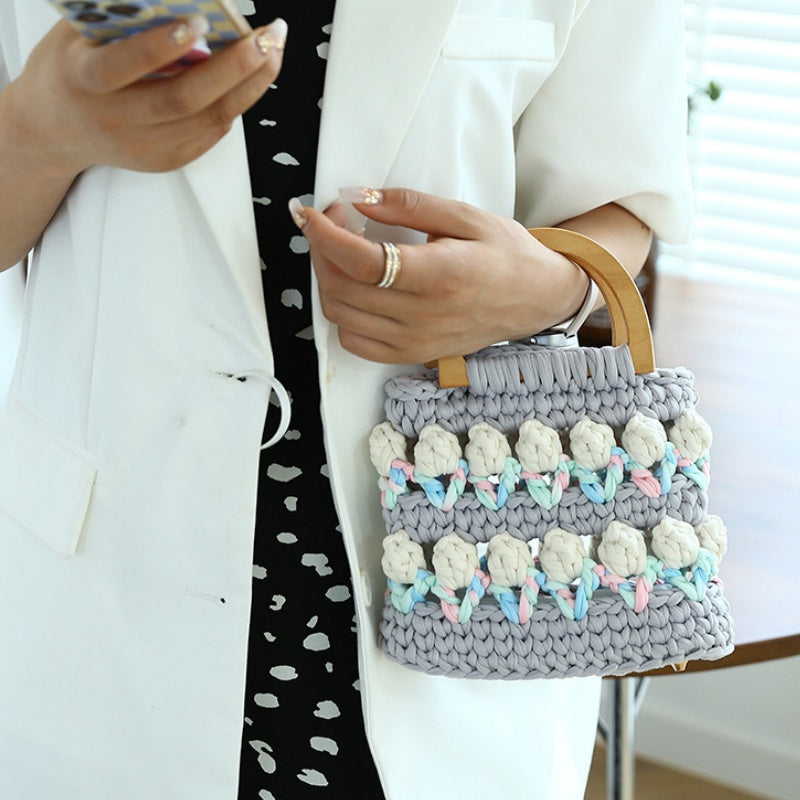 DIY Mini Tote Bag Sewing Kit – Handmade Fabric Handbag Craft Set for Beginners with Video Tutorial