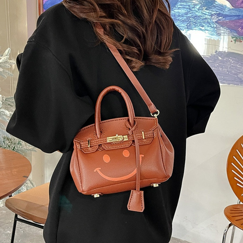 DIY PU Leather Handbag Kit for Beginners – Pre-Cut Crossbody & Handheld Sewing Kit with Video Tutorial, Elegant Small Tote Craft Set